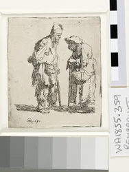 Bettler und Bettlerin im Gespräch, 1630